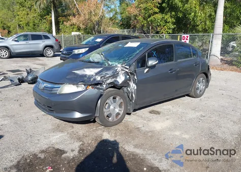 2012 Honda Civic Hybrid z USA, uszkodzony, nr VIN JHMFB4F22CS002926